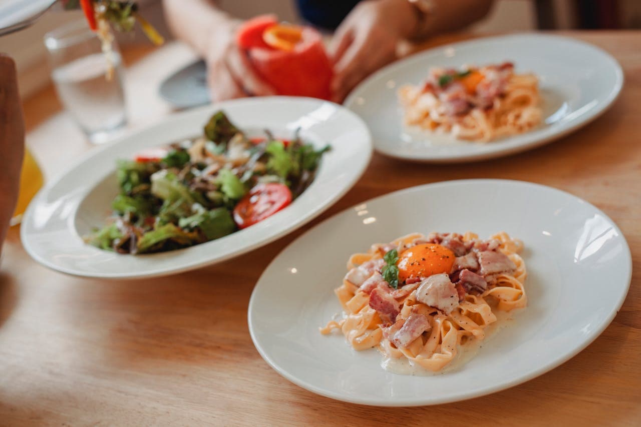 Three plates with culinary delights in towns around San Antonio