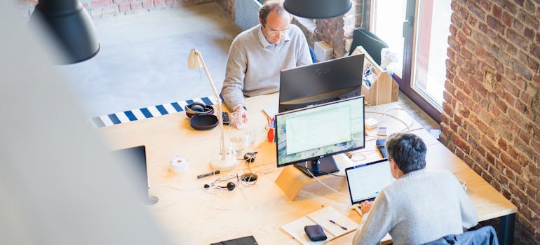 Two people in the office