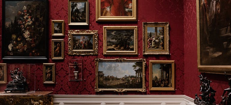 Art collection on the wall