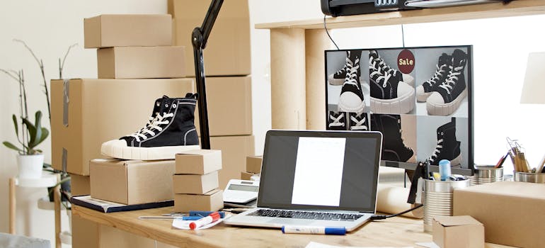 Boxes in the store