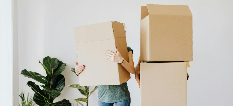 a couple in need of eco-friendly moving services in San Antonio