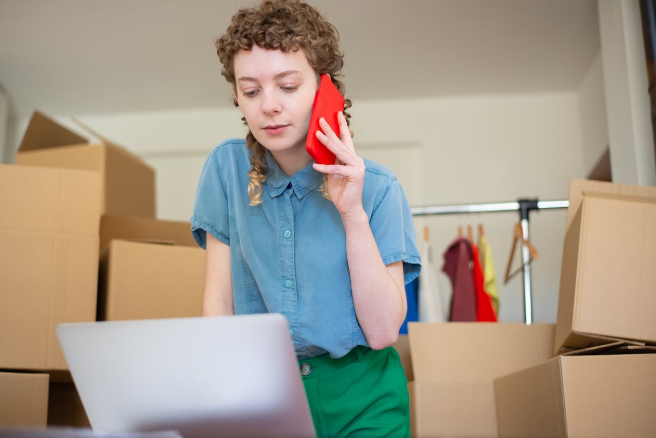 A woman organizing commercial relocation to San Antonio