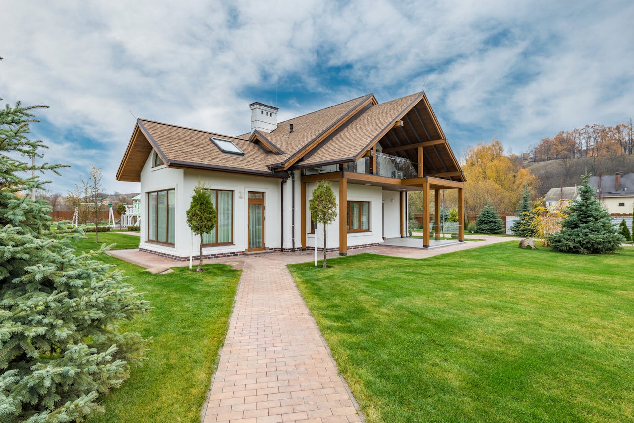 A house with a courtyard
