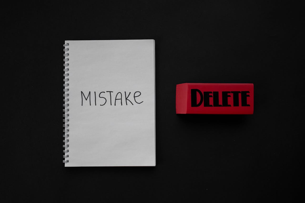 Mistake writen on the notebook
