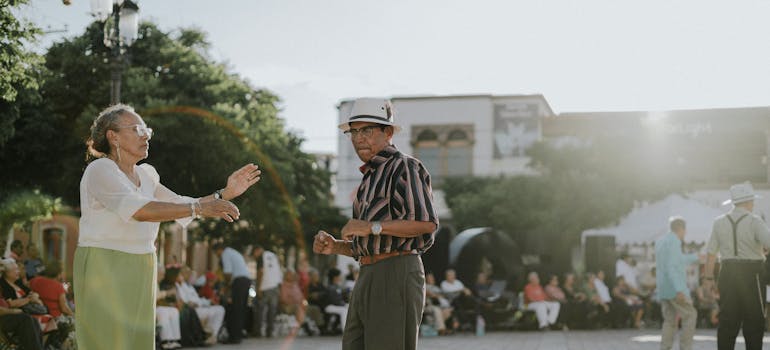 A couple dancing