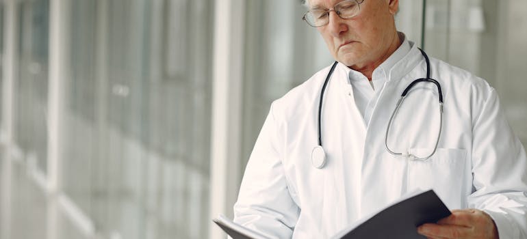 A doctor in the uniform