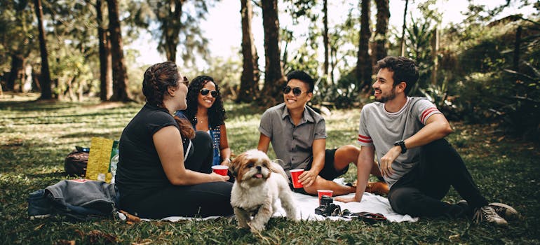 Friends in the park