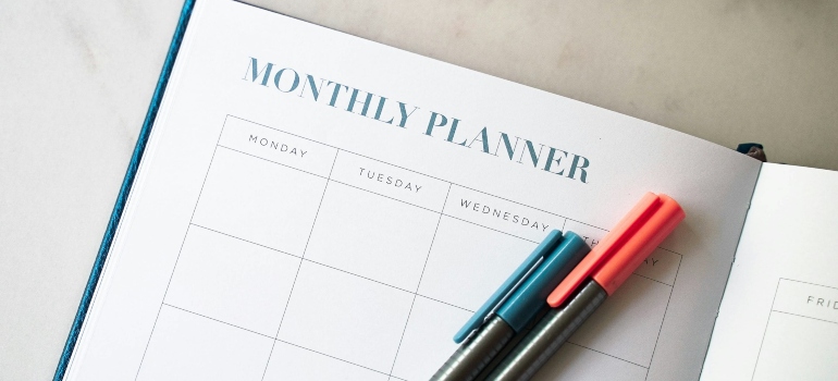 Planner and pens
