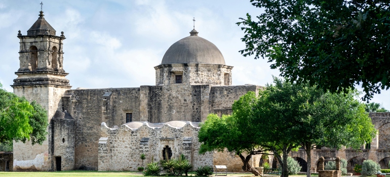 Historic Texas building representing local culture as you adjust to moving to a small town.